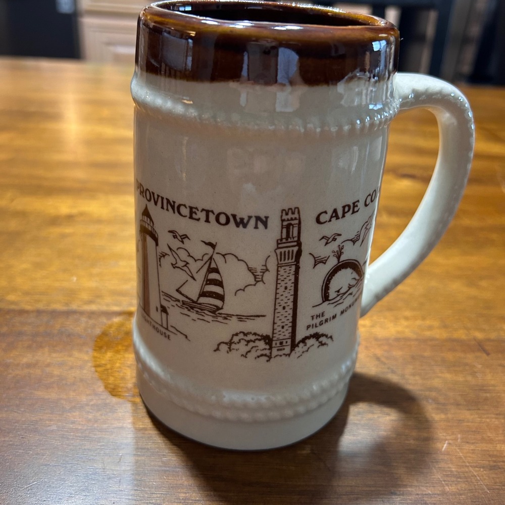 Vintage Stein Provincetown Cape Cod Short Beer souvenir Mug Cup Nautical
